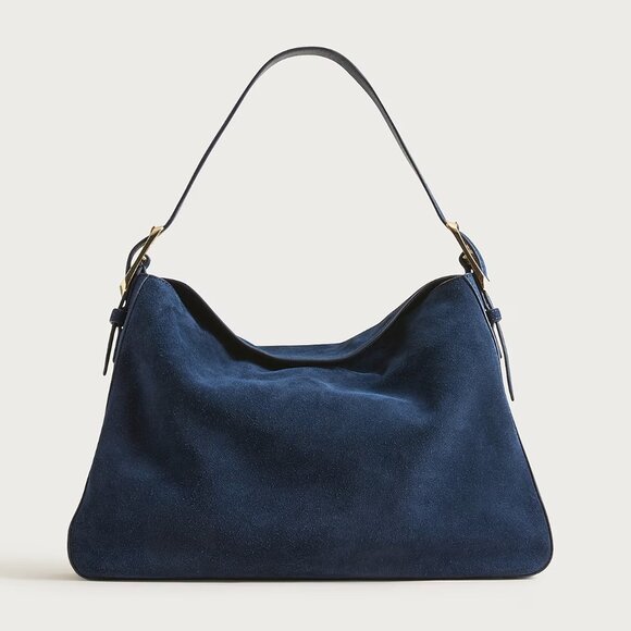 J. Crew Handbags - J Crew Berkeley Shoulder Bag in Navy Suede